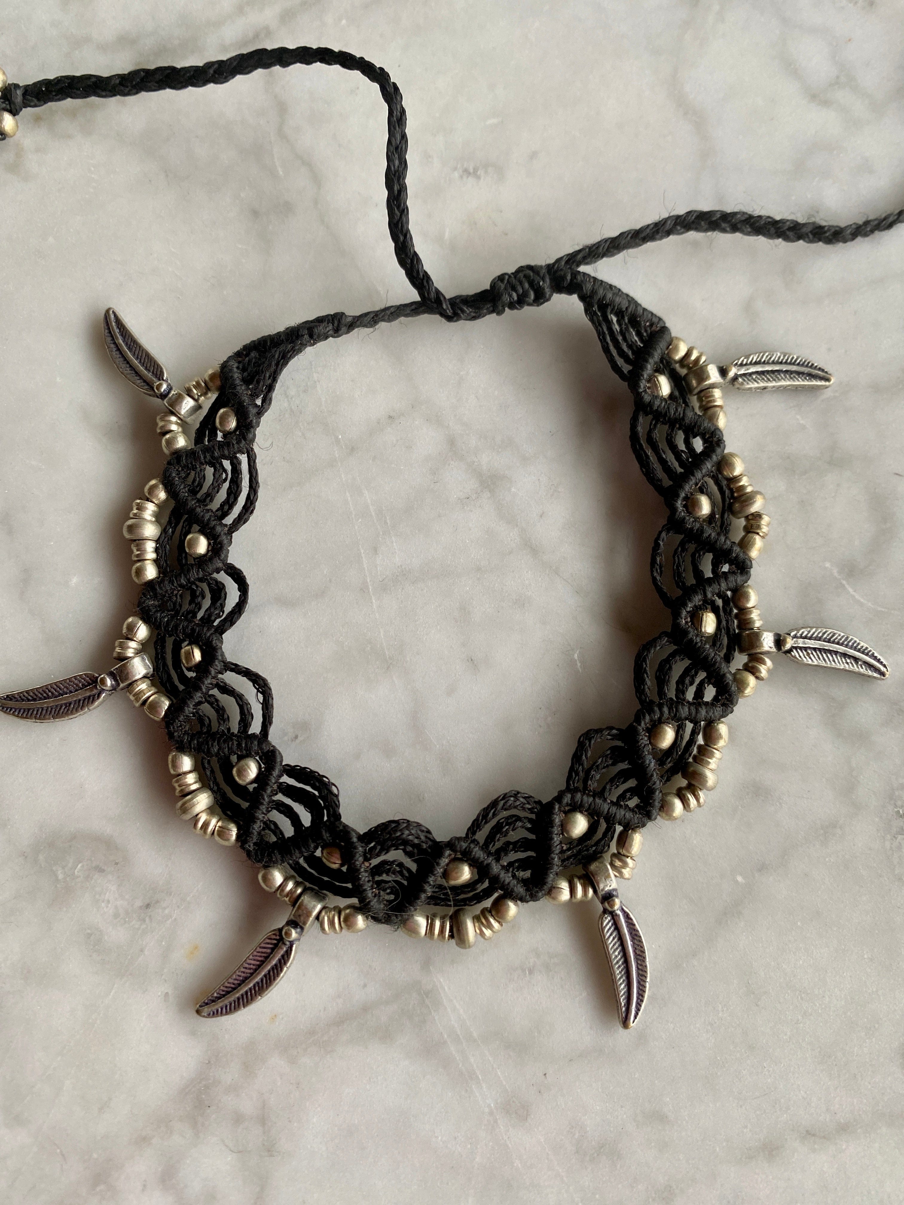 SisterGolden Anklet Feather Macrame Anklet