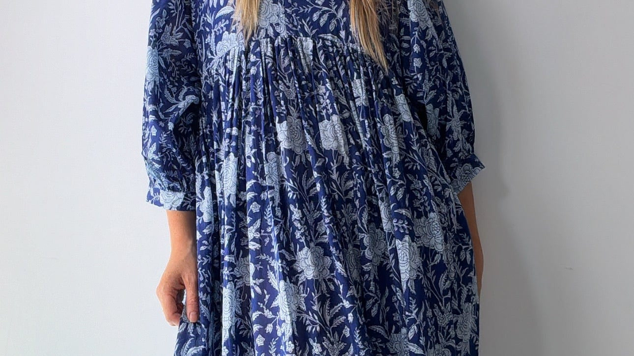 Sistergolden Apparel & Accessories Camille Midi Lantern Sleeve Dress