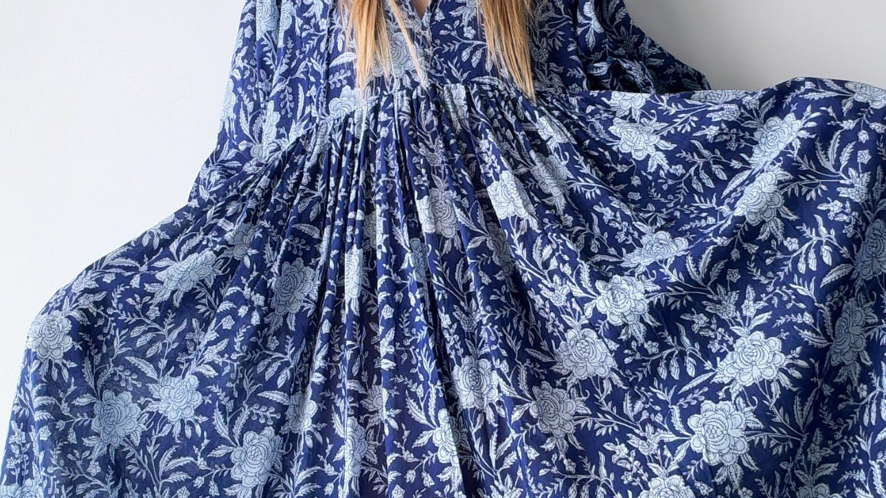 Sistergolden Apparel & Accessories Camille Midi Lantern Sleeve Dress