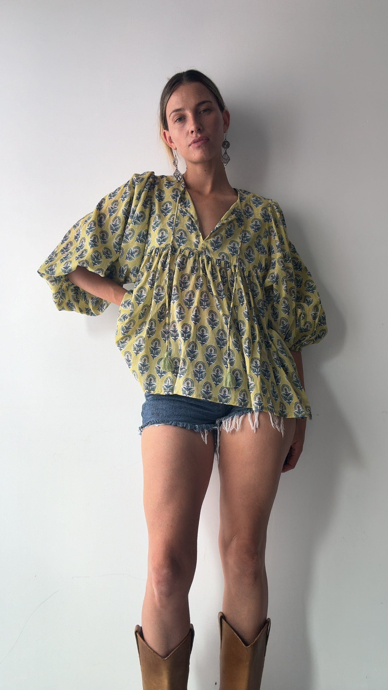 Sistergolden Apparel & Accessories Citri Lantern Sleeve Blouse