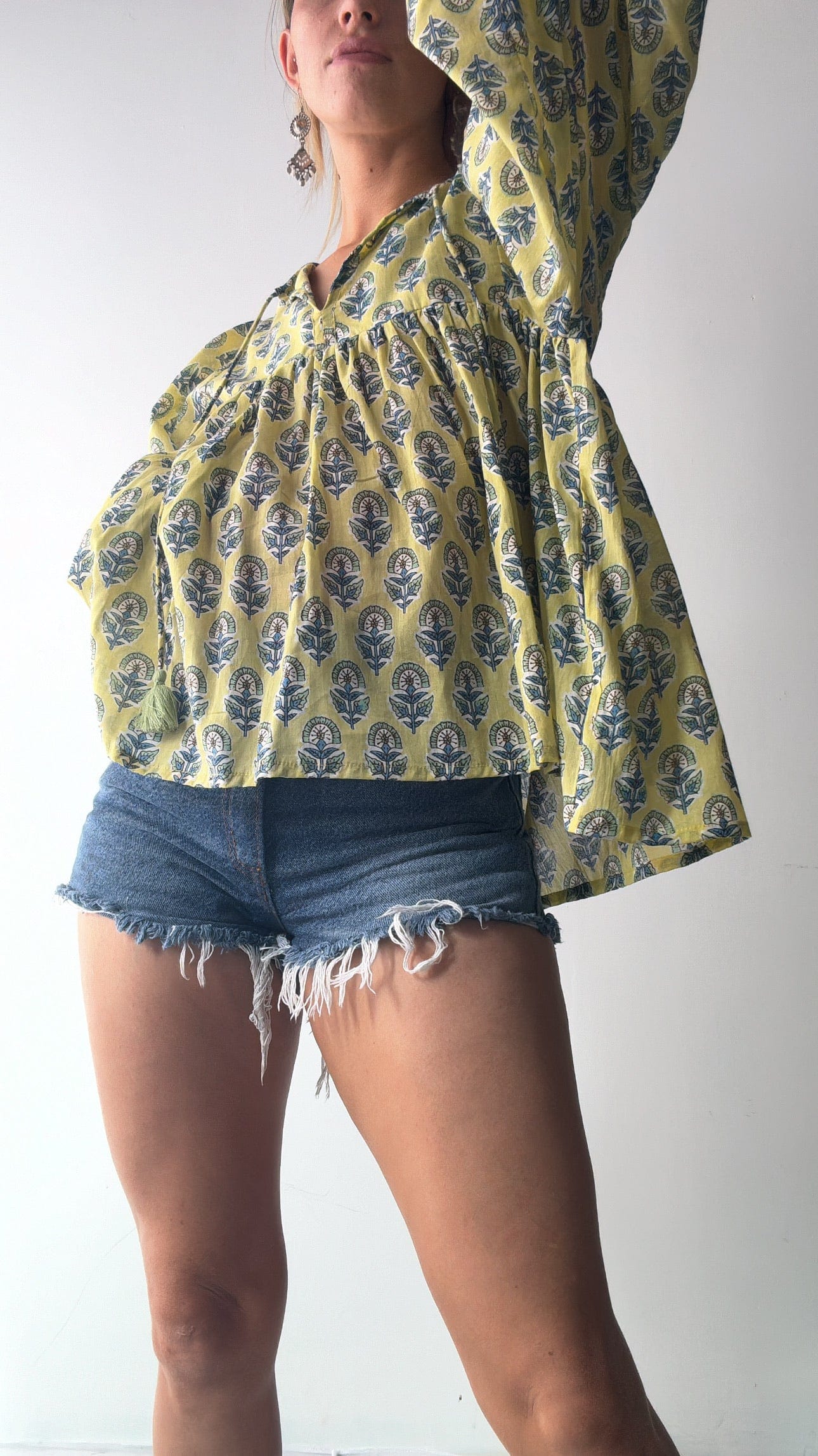 Sistergolden Apparel & Accessories Citri Lantern Sleeve Blouse