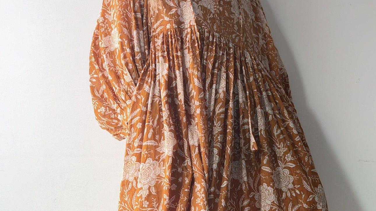Sistergolden Apparel & Accessories Hara Midi Lantern Sleeve Dress