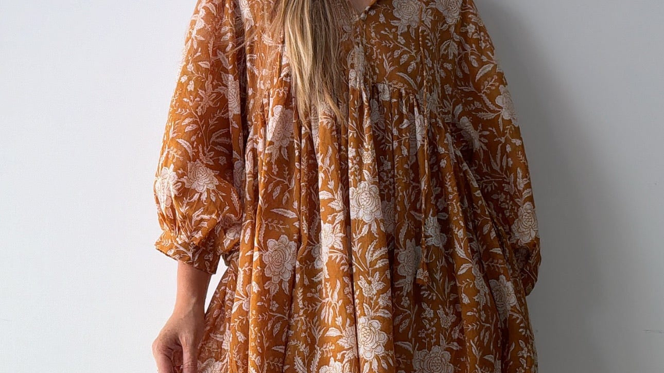 Sistergolden Apparel & Accessories Hara Short Lantern Sleeve Dress