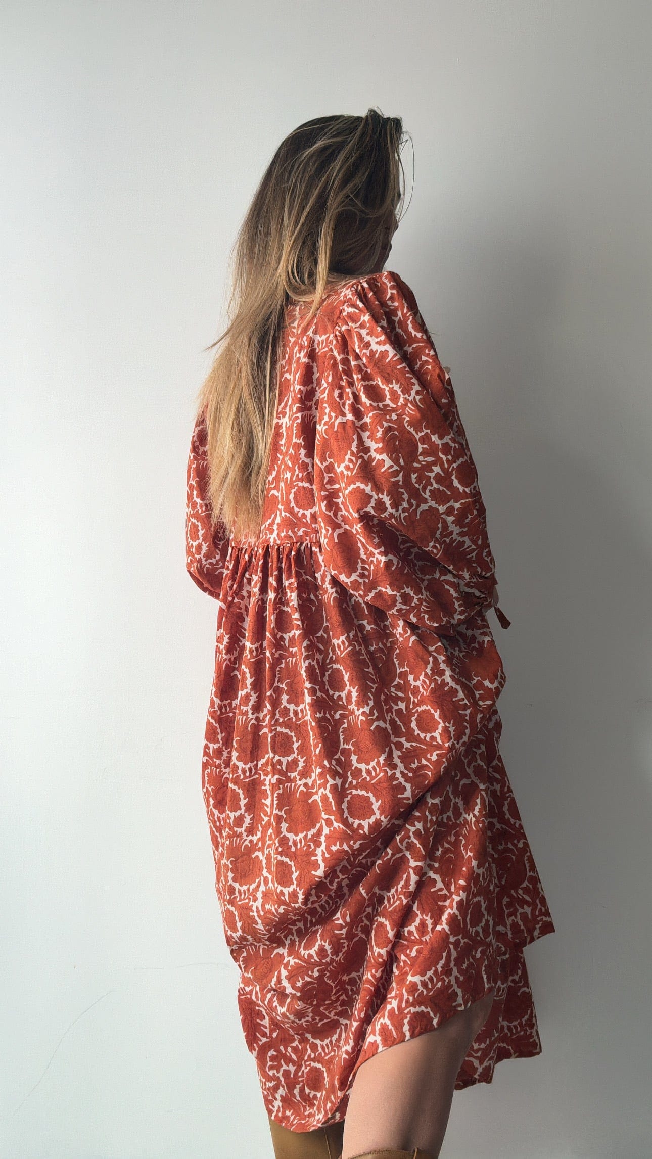 Rus Midi Lantern Sleeve Dress, Sistergolden, Sistergolden