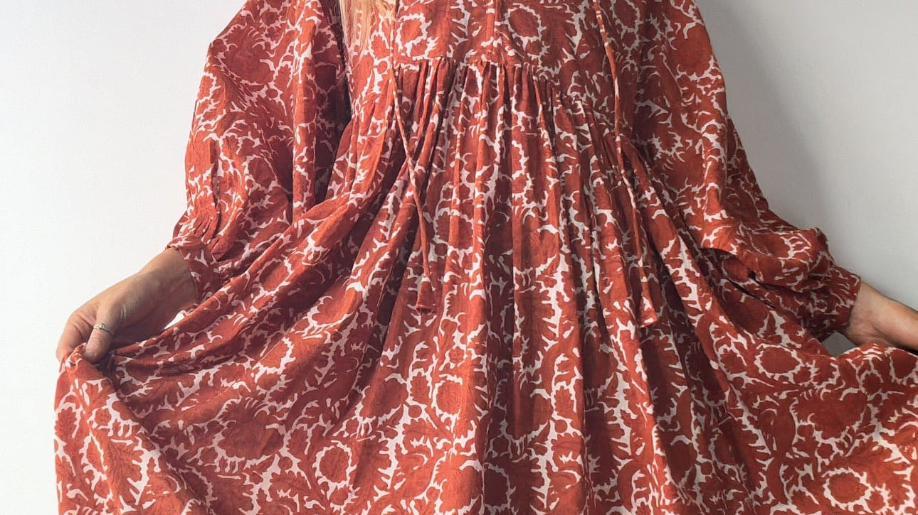 Rus Midi Lantern Sleeve Dress, Sistergolden, Sistergolden
