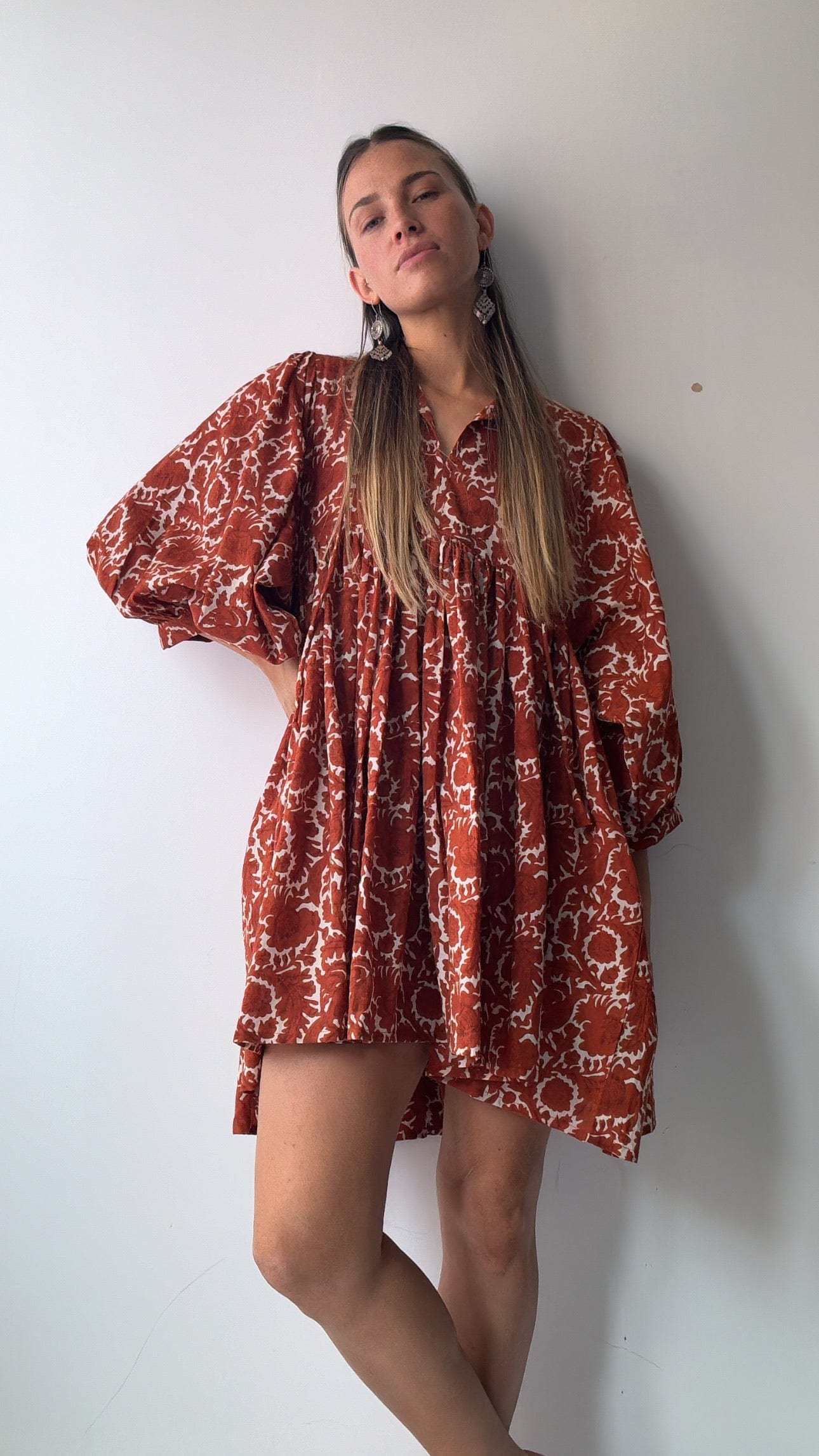 Rus Short Lantern Sleeve Dress, Sistergolden, Sistergolden
