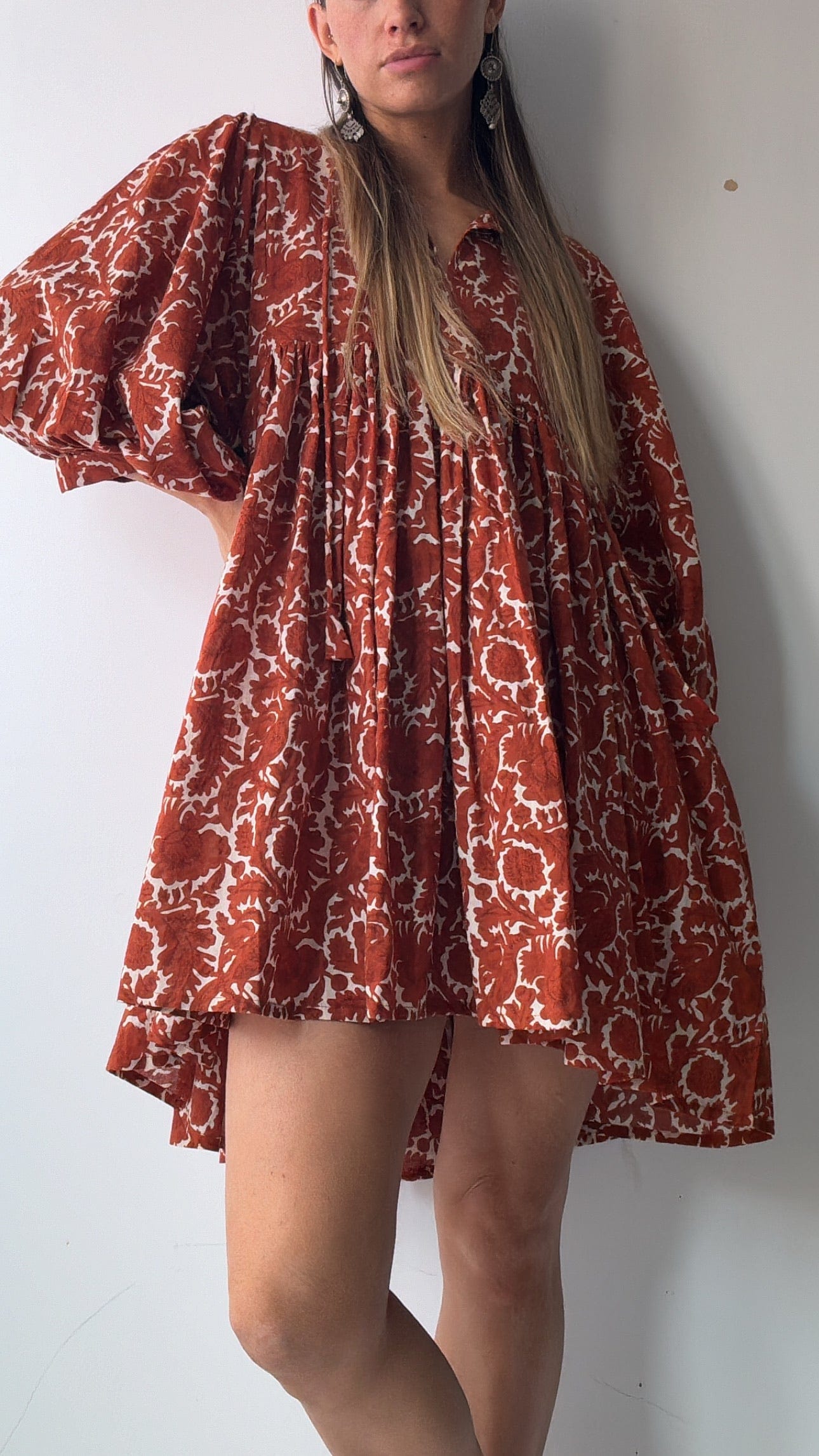 Rus Short Lantern Sleeve Dress, Sistergolden, Sistergolden