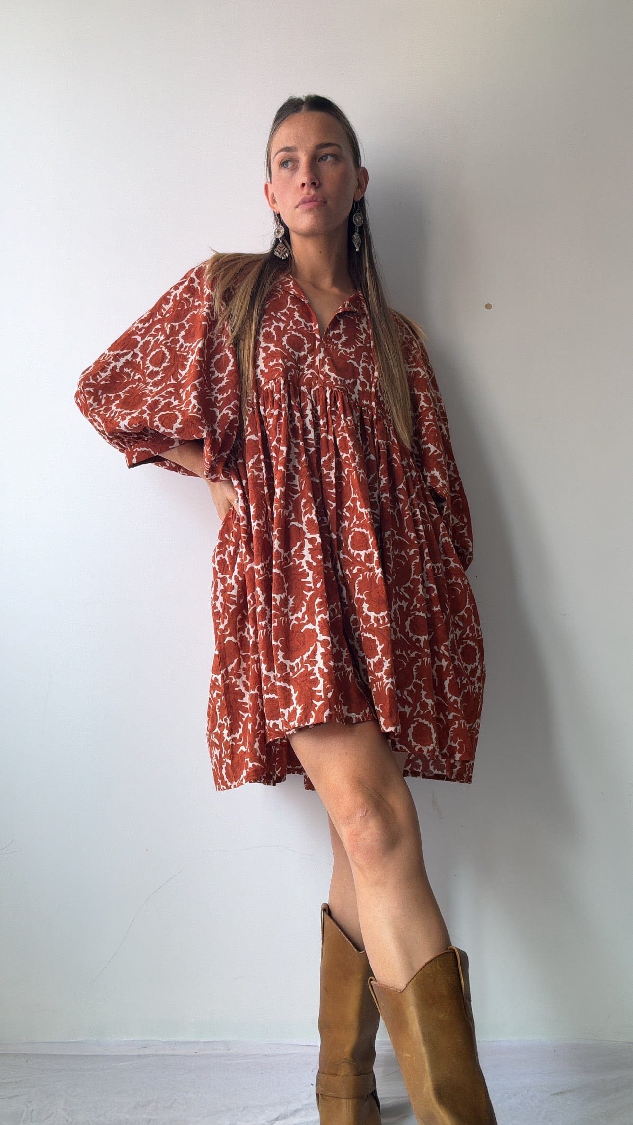 Rus Short Lantern Sleeve Dress, Sistergolden, Sistergolden