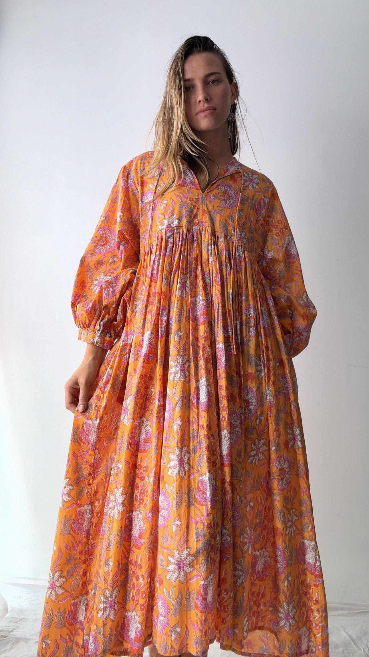 Sistergolden Apparel & Accessories Sano Lantern Sleeve Midi Dress