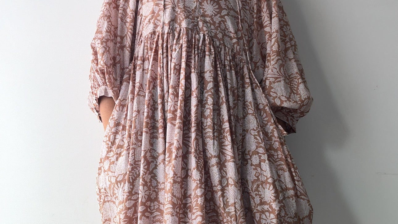 Sistergolden Apparel & Accessories Zana Midi Lantern Sleeve Dress