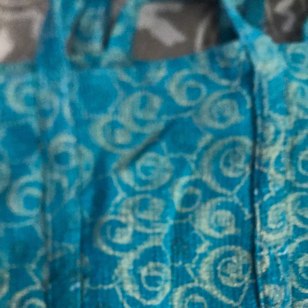 SisterGolden Bags Aqua Vintage Kantha Bag Large