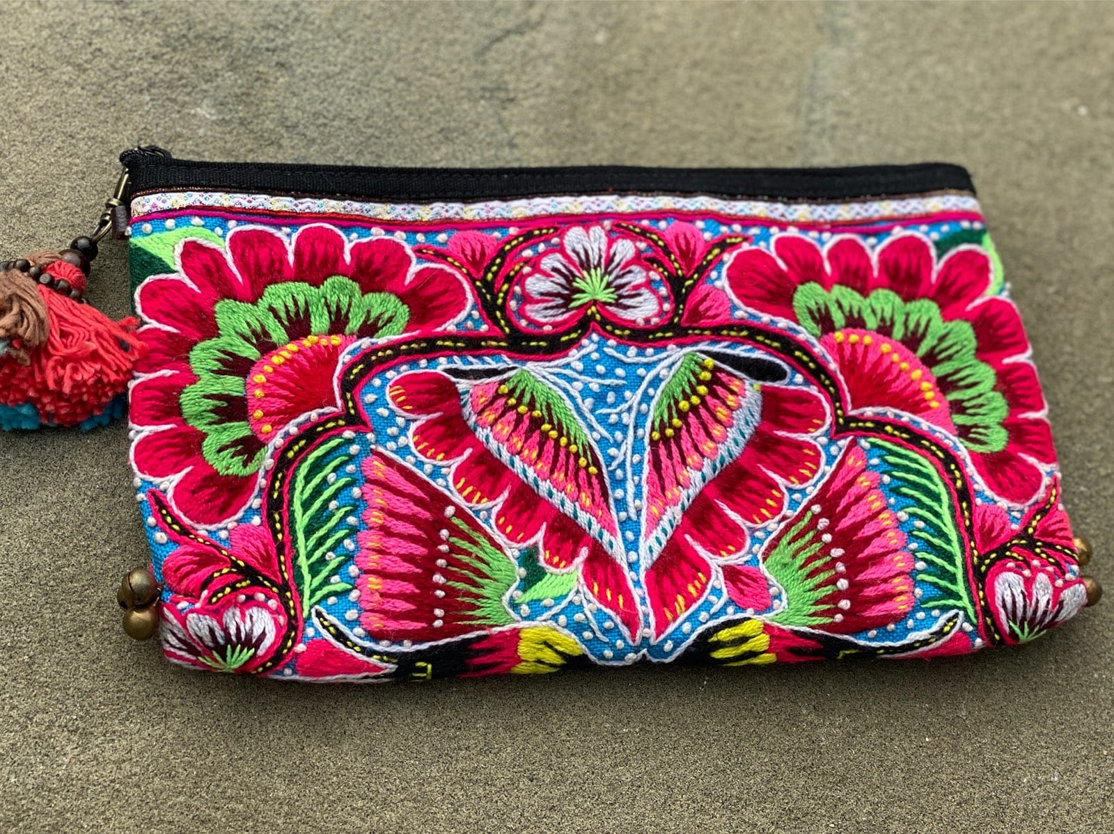 SisterGolden Bags Hmong Butterfly Clutch
