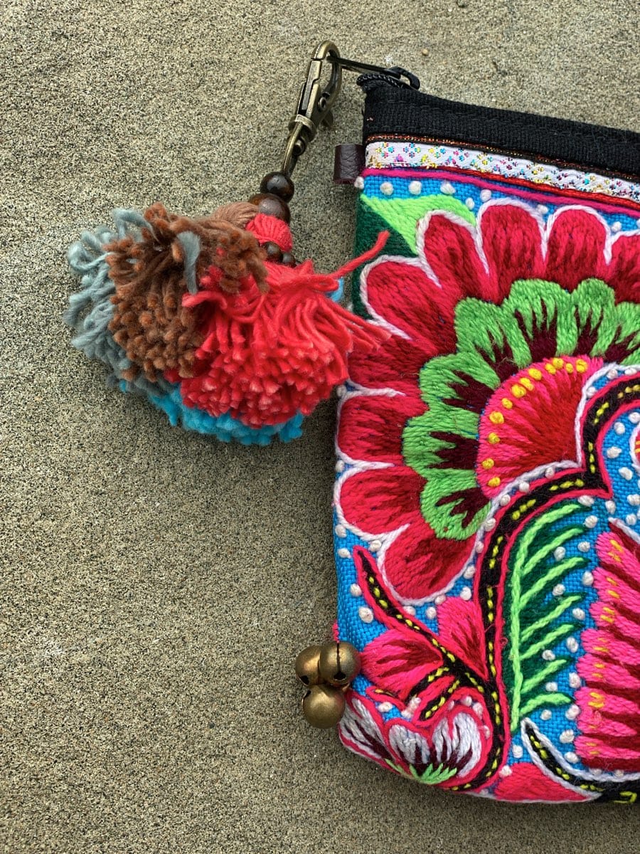 SisterGolden Bags Hmong Butterfly Clutch