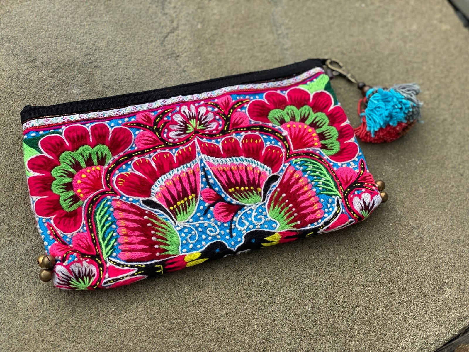 SisterGolden Bags Hmong Butterfly Clutch