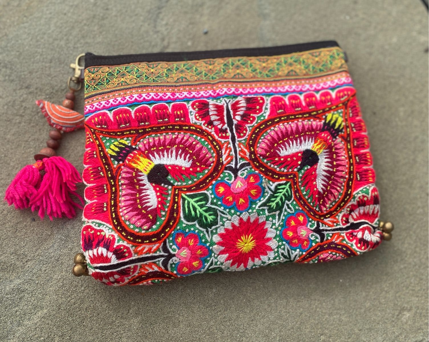 SisterGolden Bags Hmong Dragon Clutch
