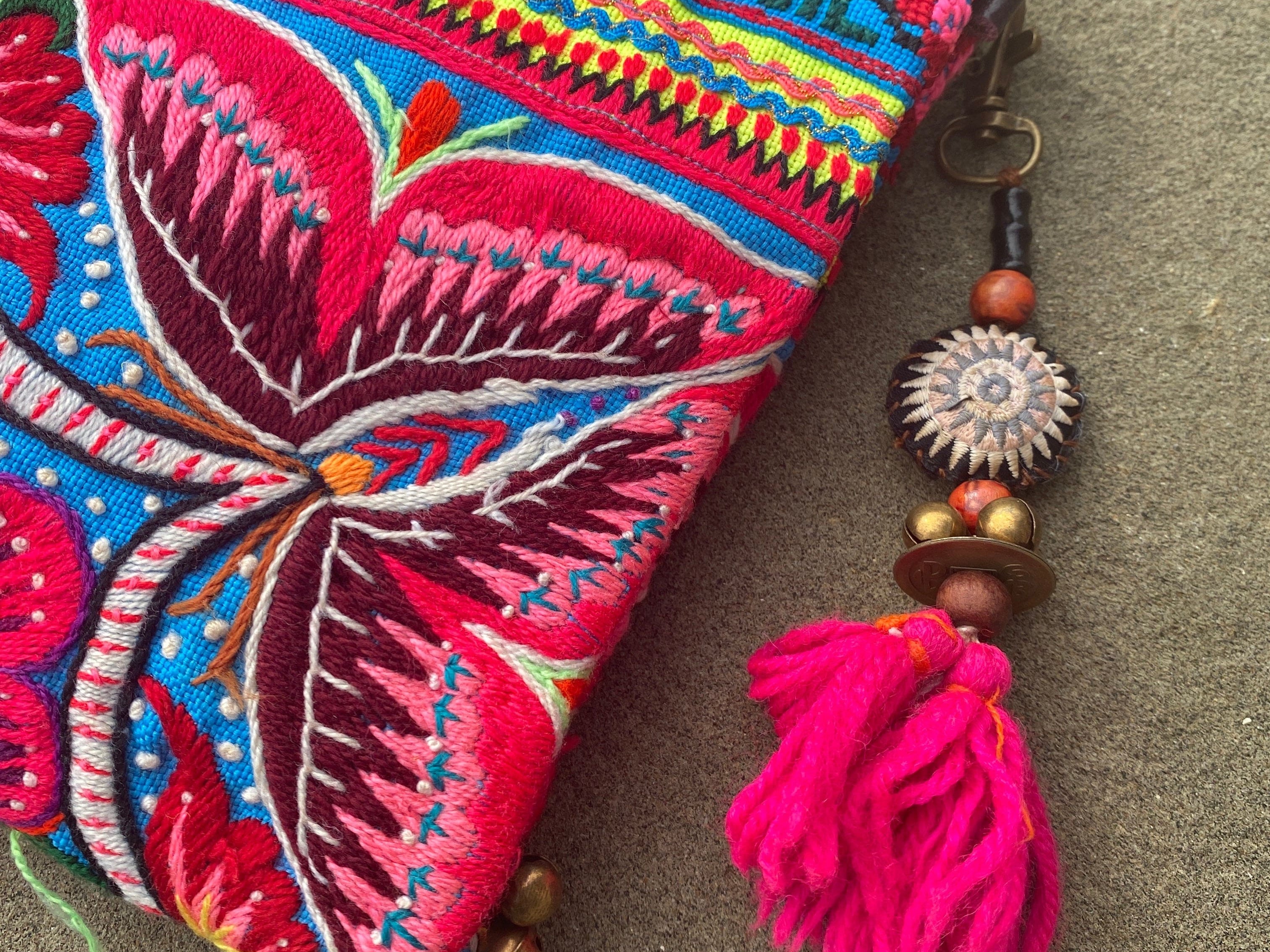 SisterGolden Bags Hmong Flower Clutch