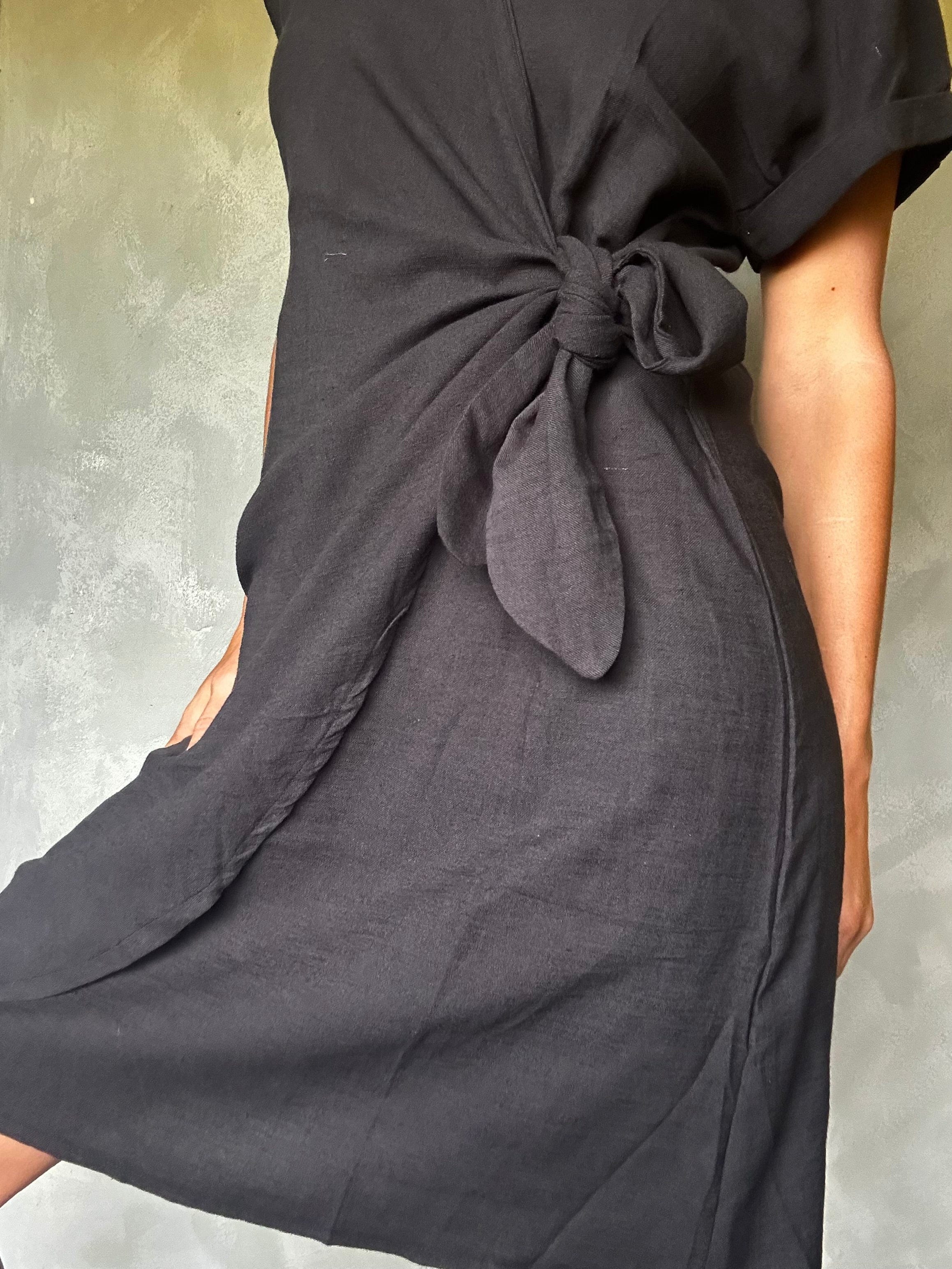 Sistergolden Black TC Wrap Dress
