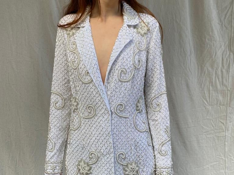 SISTERGOLDEN Boheme Beaded Blazer Dress