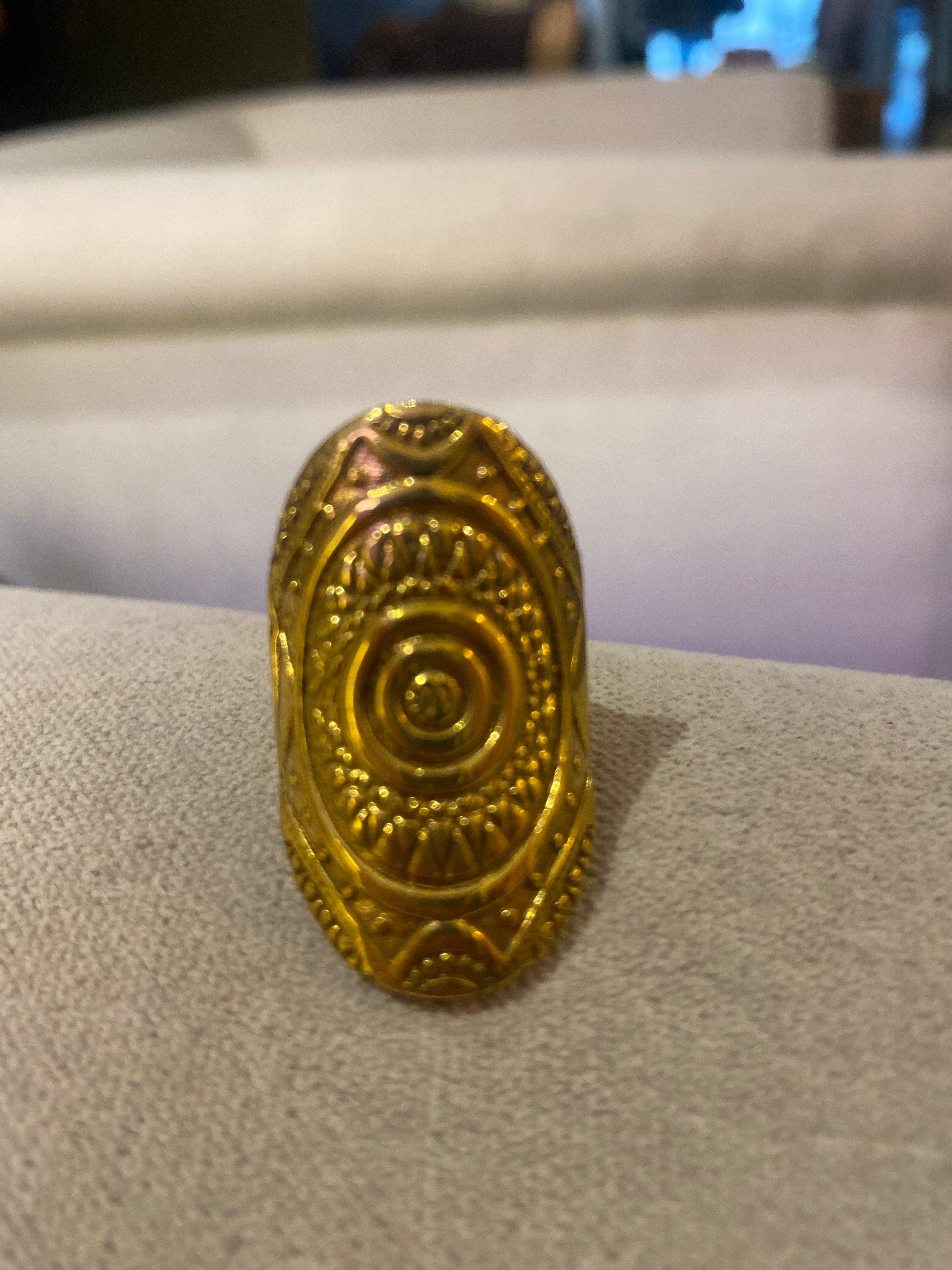 Sistergolden Brass Target Ring