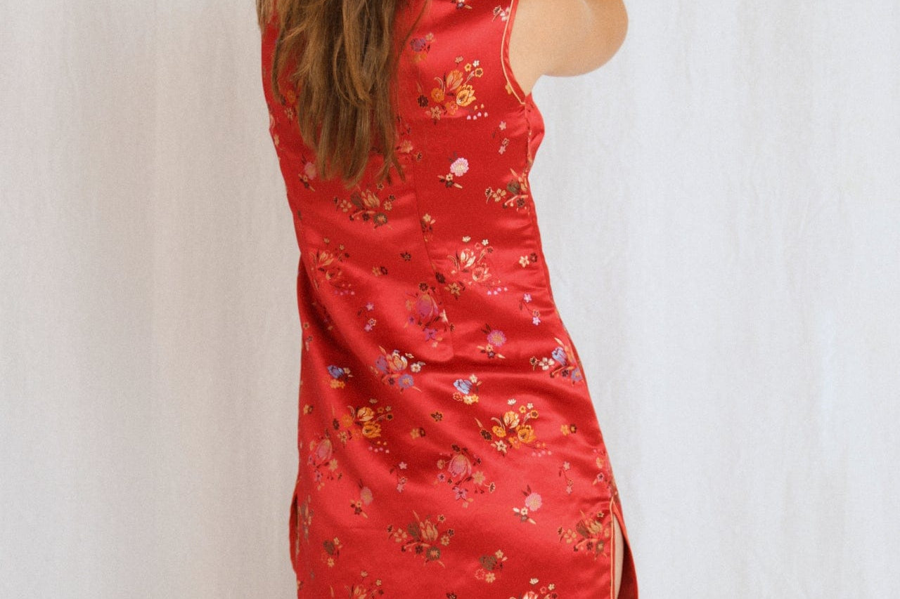 SisterGolden Cheongsams Flaming Fleur Cheongsam