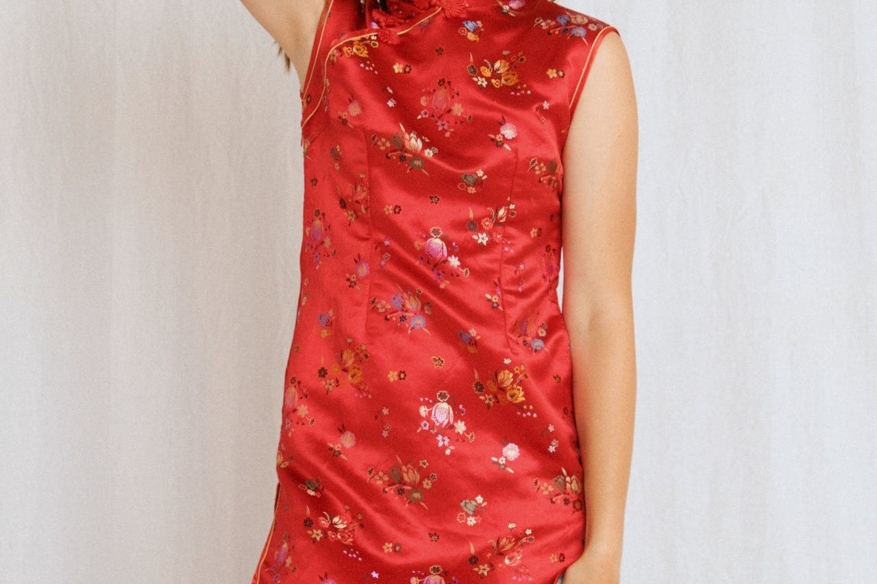 SisterGolden Cheongsams Flaming Fleur Cheongsam