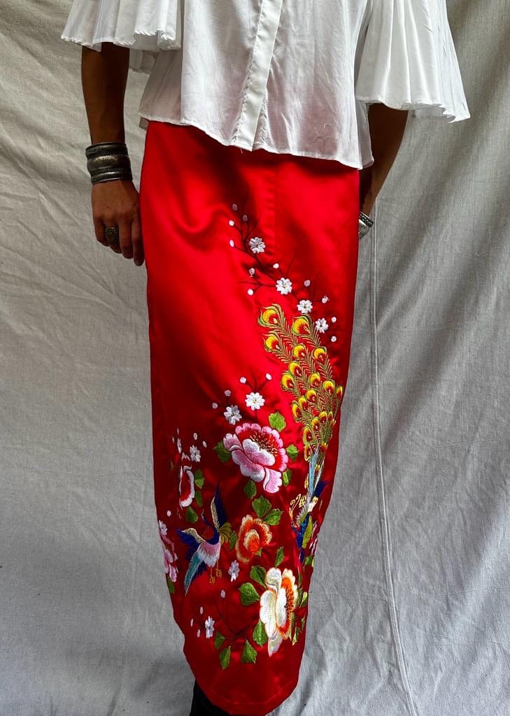 Sistergolden Cherry Blossom Vintage Skirt