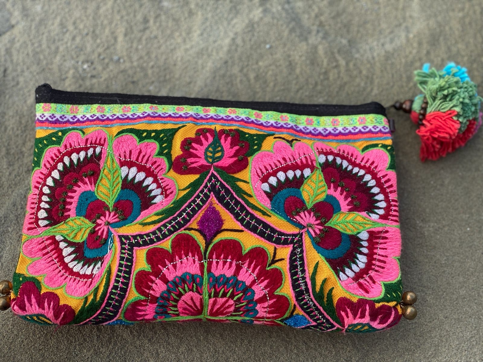 SisterGolden Clutch Hmong Flora Clutch