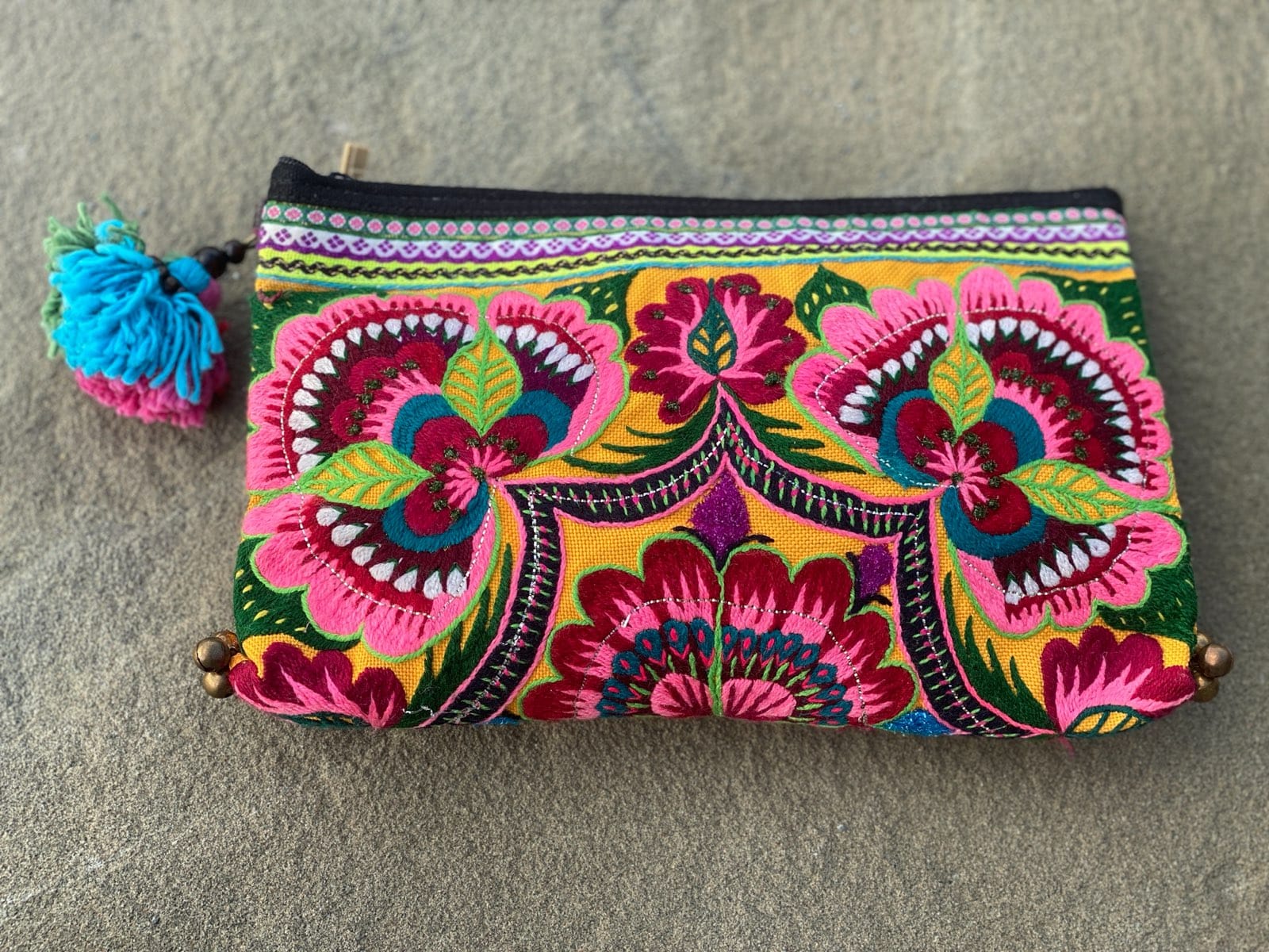 SisterGolden Clutches Hmong Flora Clutch