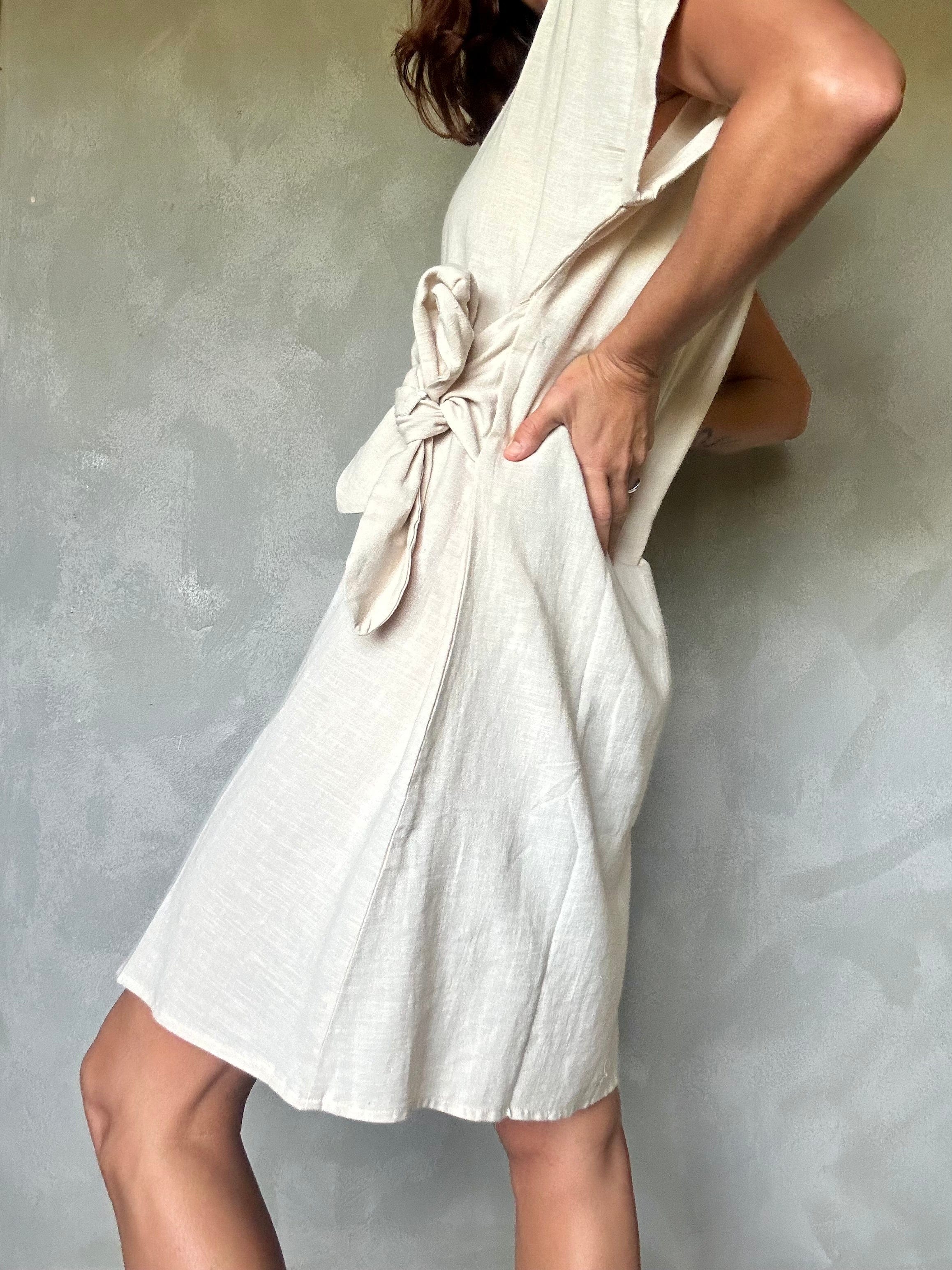 Sistergolden Cream TC Wrap Dress