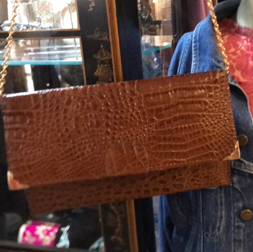 Sistergolden Crocodilian Vintage Clutch