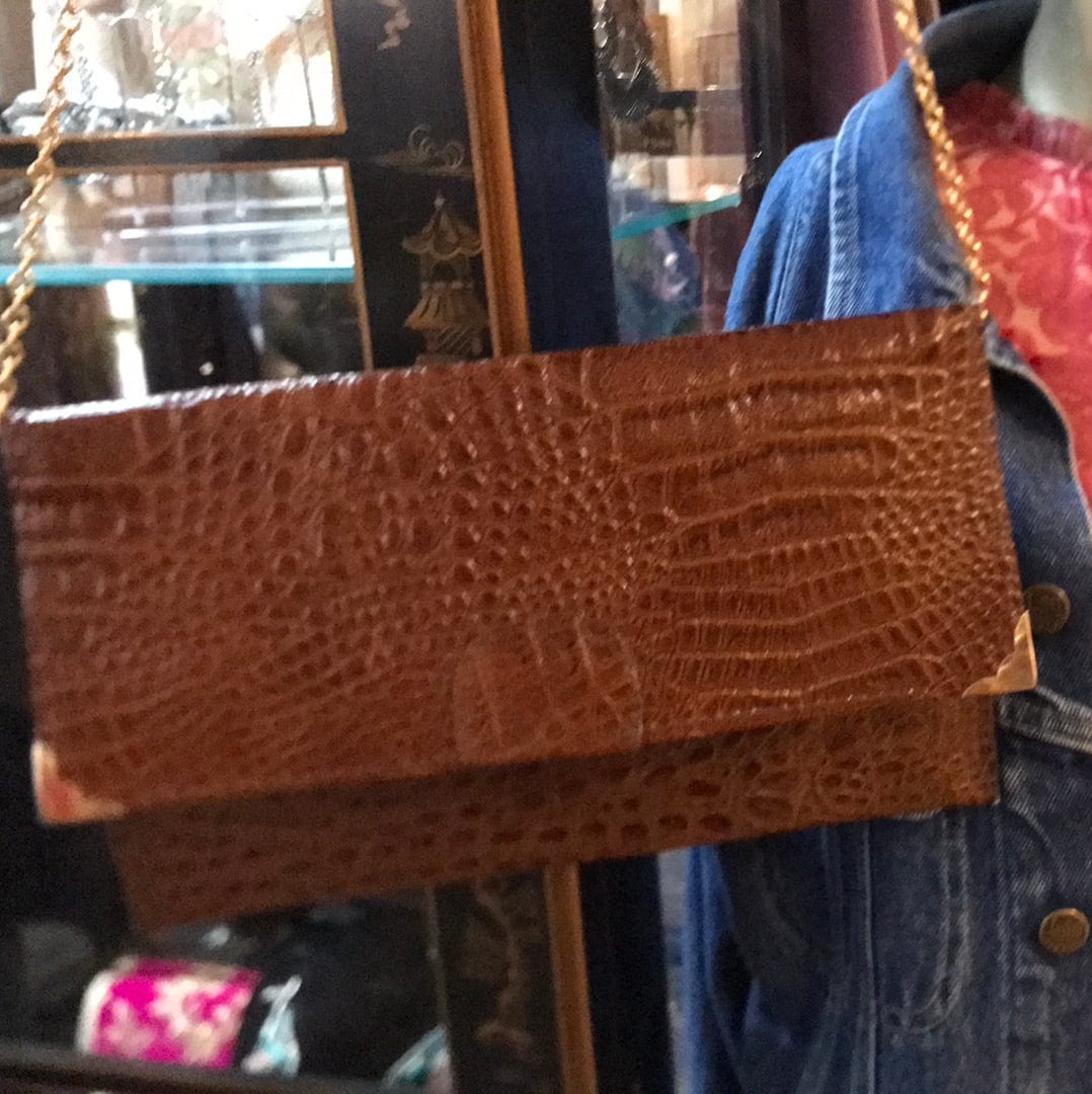 Sistergolden Crocodilian Vintage Clutch