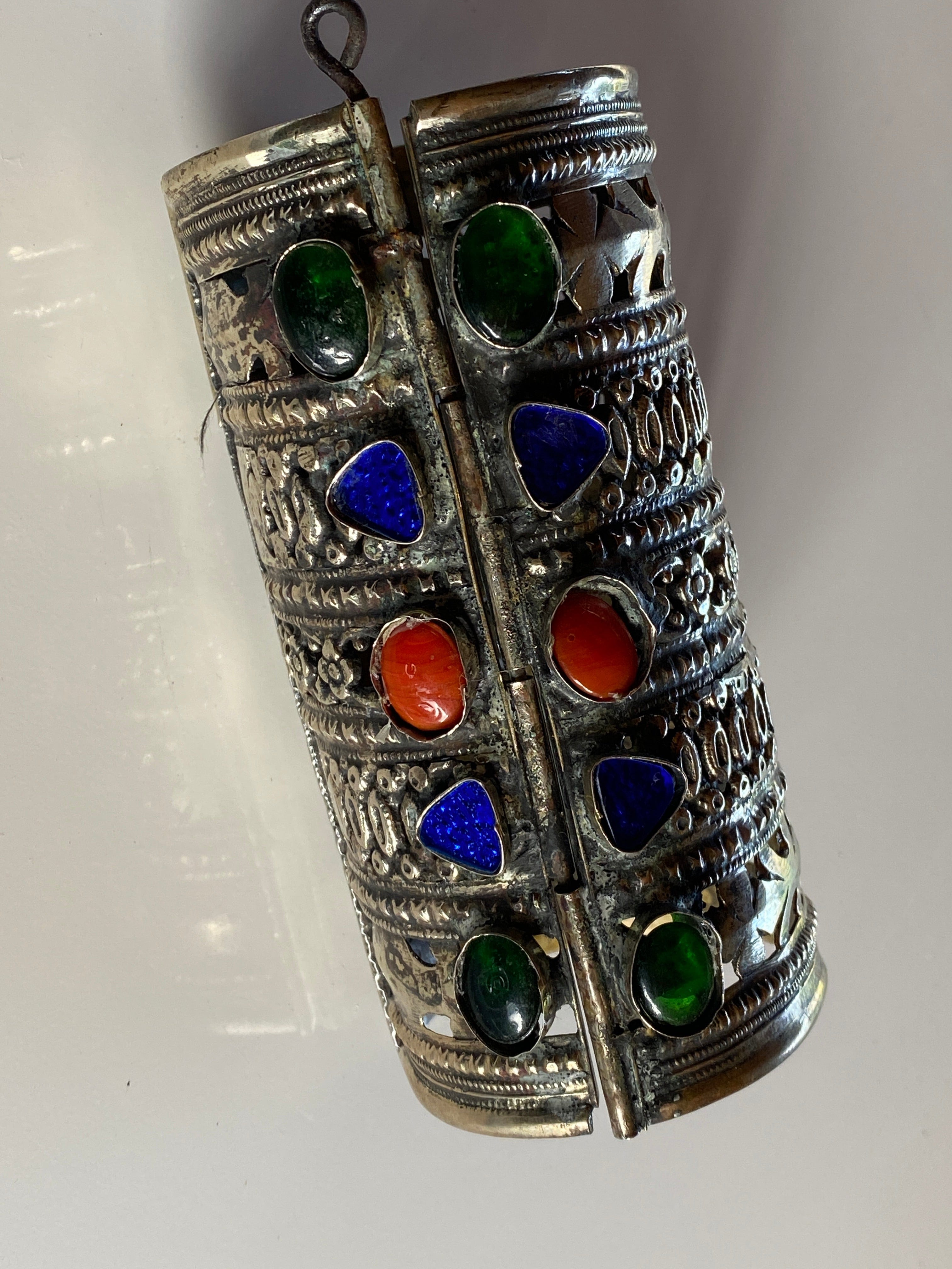 SisterGolden Cuff 5 Stone Hinged Belly Dance Cuff