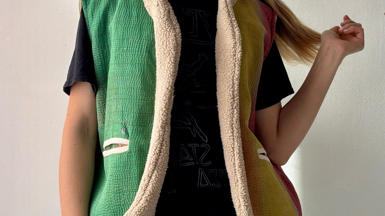 Dawn Snug Kantha Vest, SisterGolden, Sistergolden
