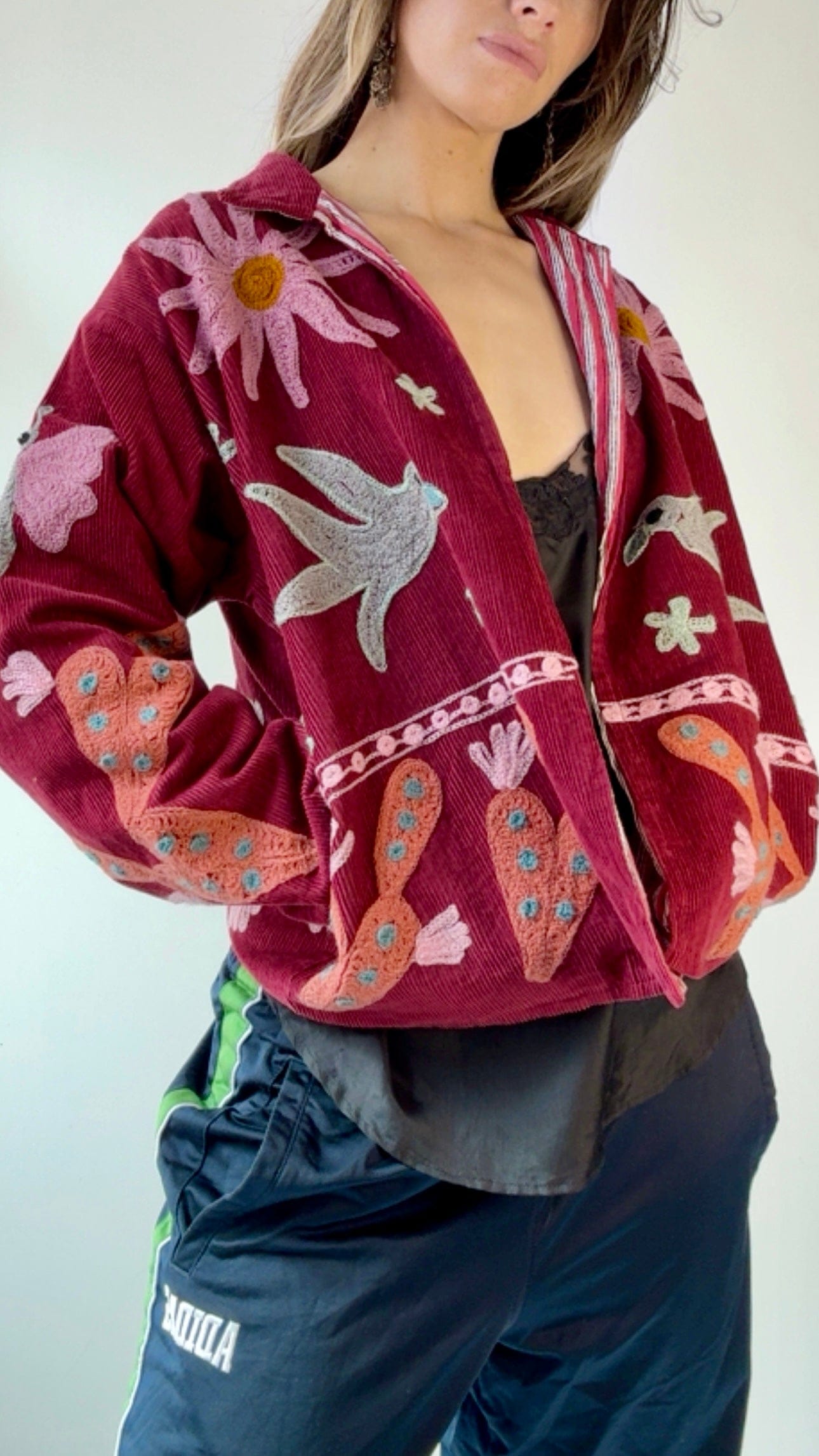 Sistergolden Dove Cord Jacket Berry