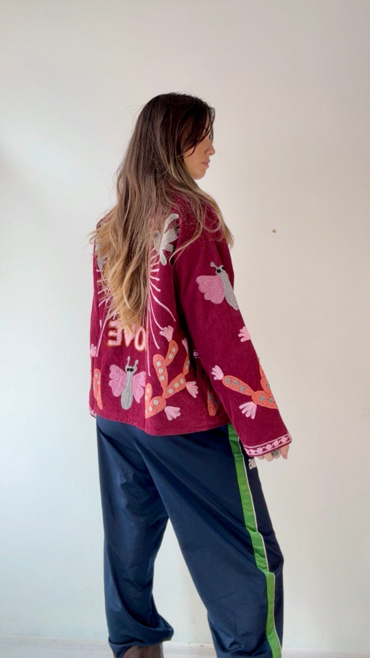 Sistergolden Dove Cord Jacket Berry