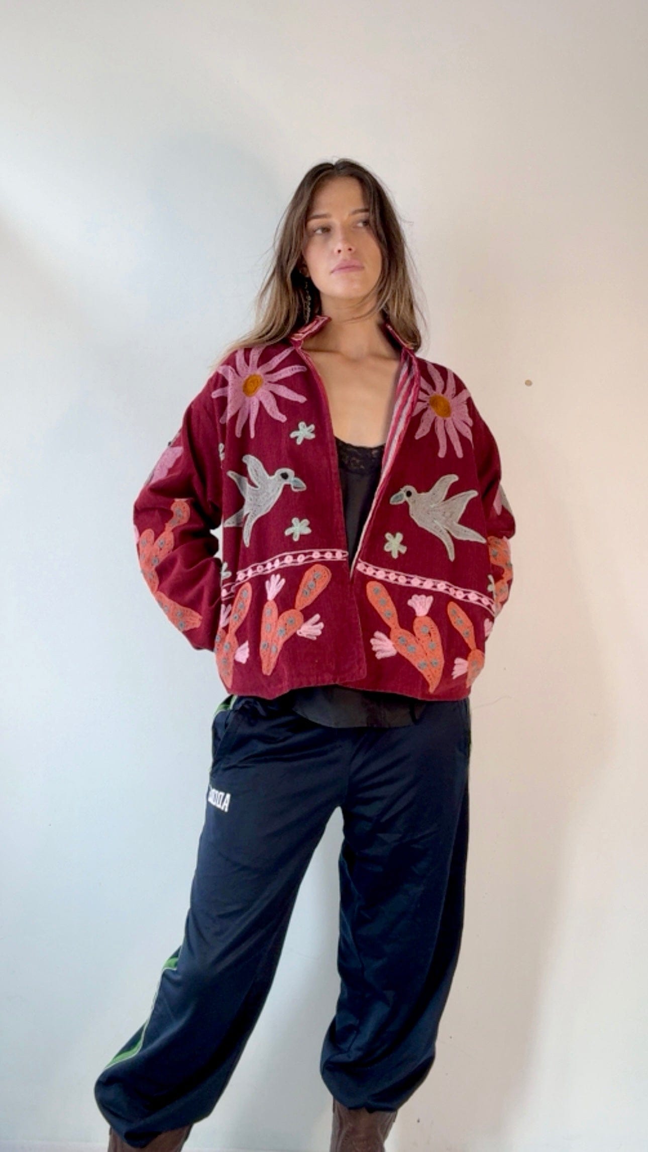 Sistergolden Dove Cord Jacket Berry