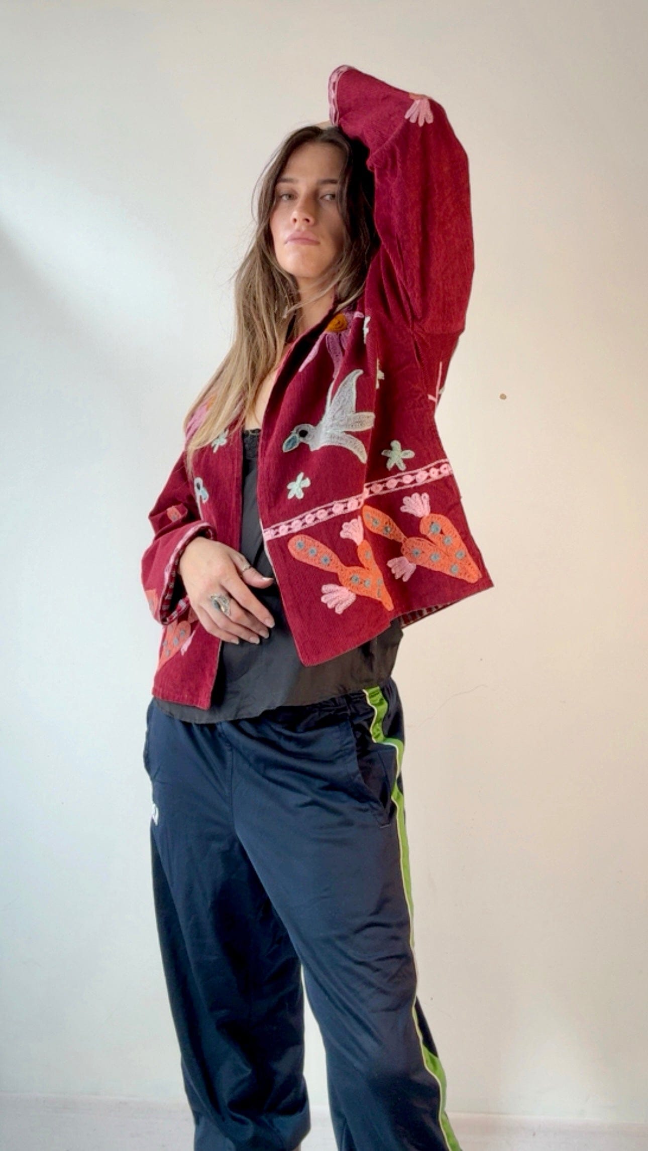 Sistergolden Dove Cord Jacket Berry