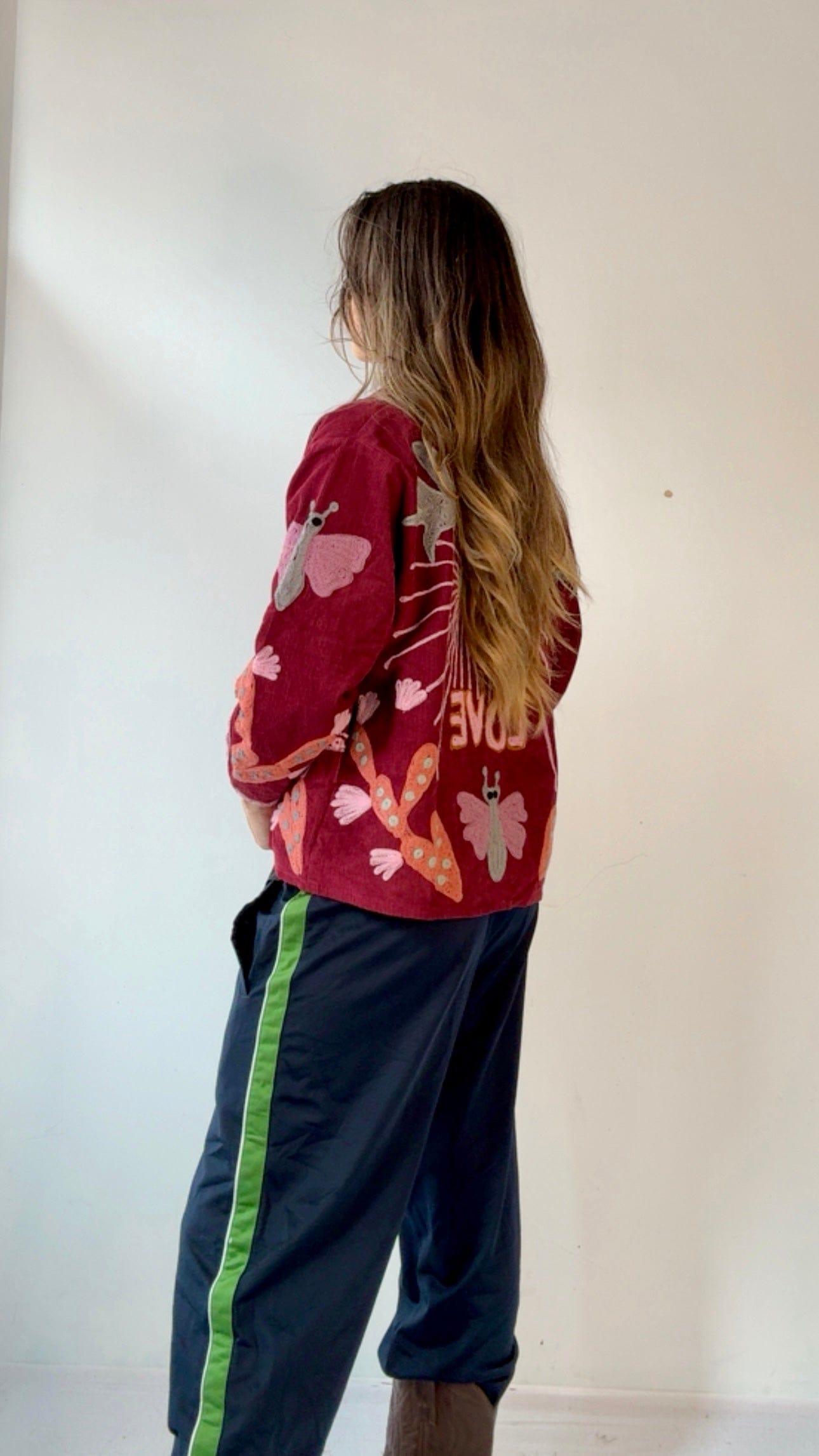 Sistergolden Dove Cord Jacket Berry