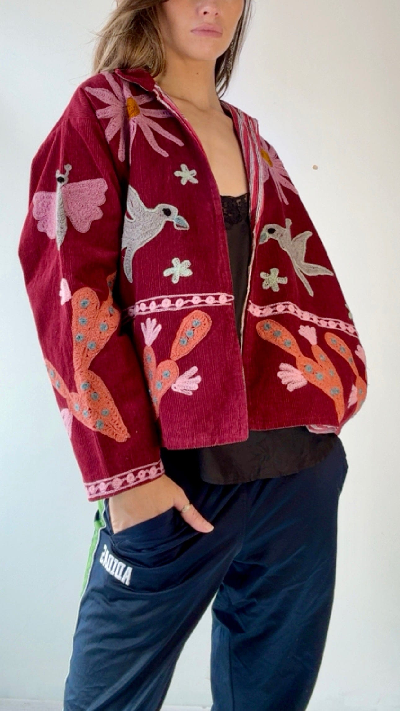 Sistergolden Dove Cord Jacket Berry