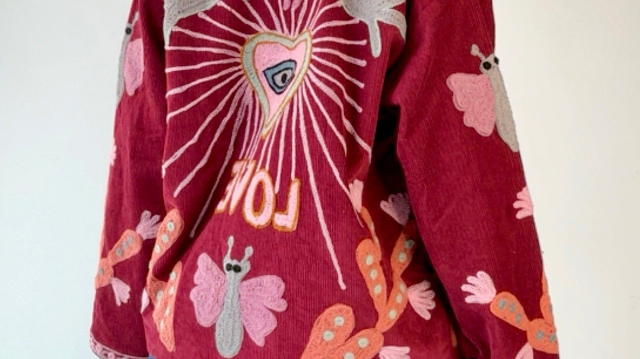 Sistergolden Dove Cord Jacket Berry