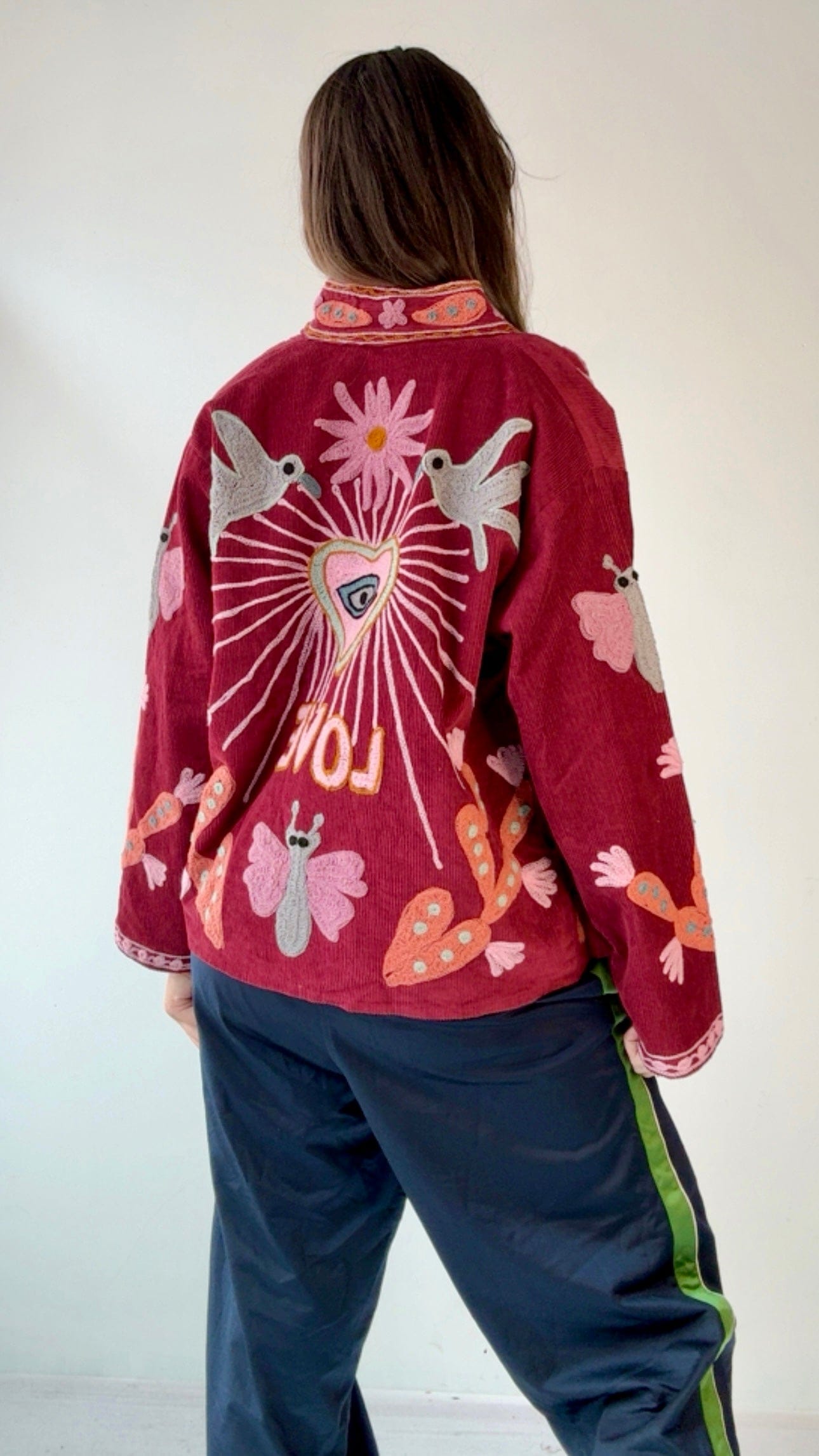 Sistergolden Dove Cord Jacket Berry