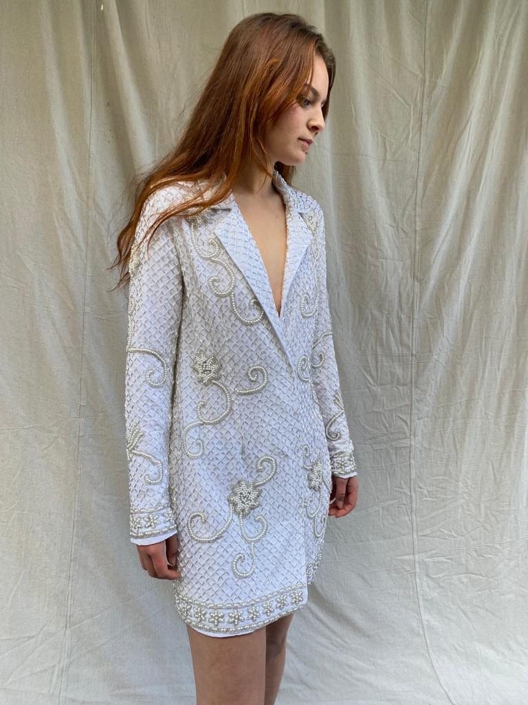 SISTERGOLDEN Dress Boheme Beaded Blazer Dress