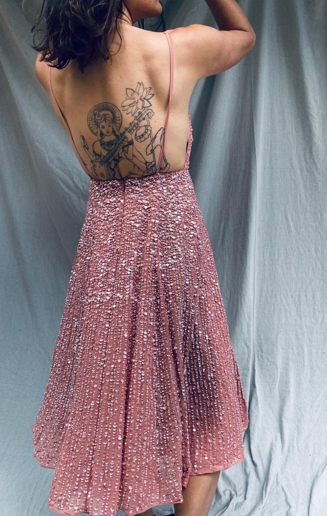SisterGolden Dress Lindens Sequin Dress Rose