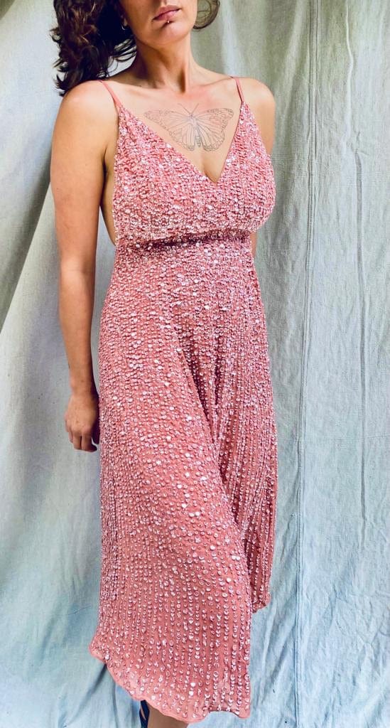 SisterGolden Dress Lindens Sequin Dress Rose