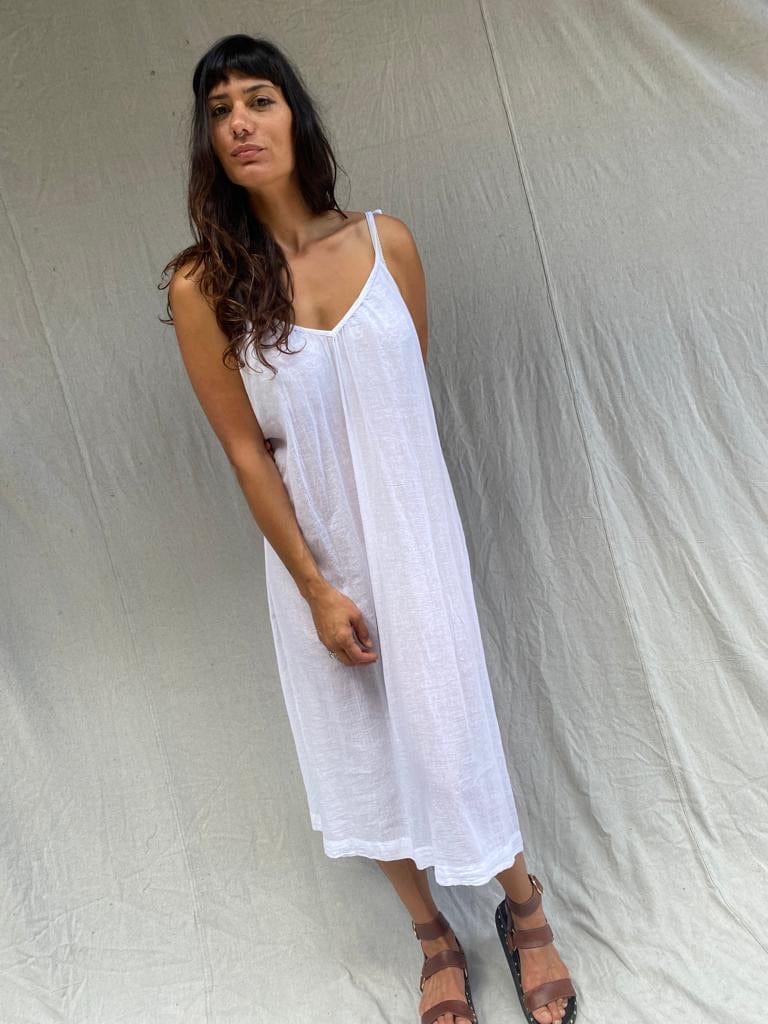 SisterGolden Dress Sarnath Slip Dress White