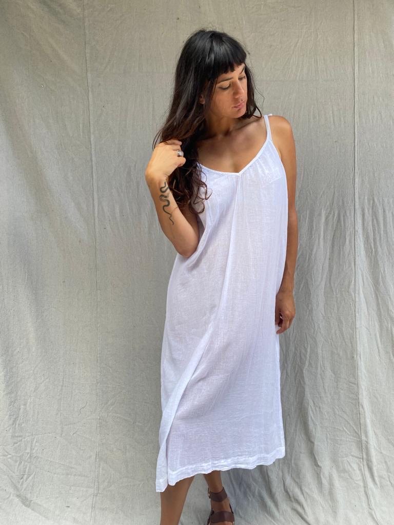 SisterGolden Dress Sarnath Slip Dress White