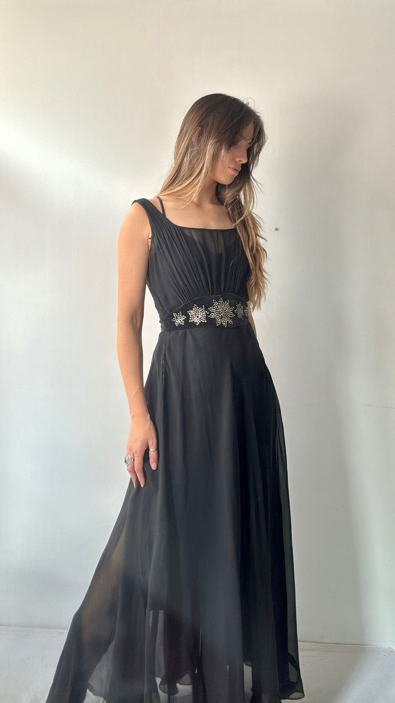 Sistergolden Dress Vintage Night Sky Gown