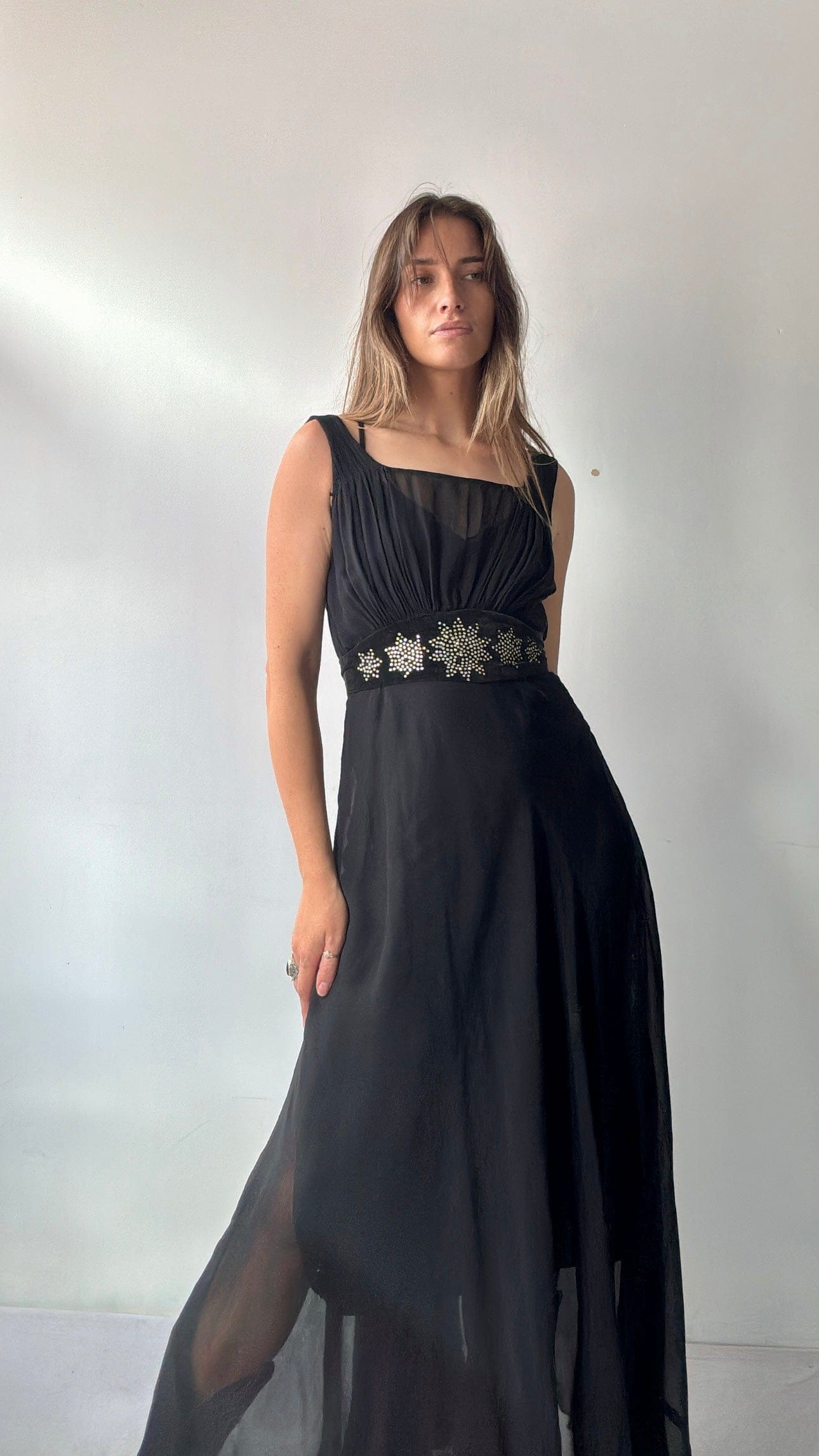 Sistergolden Dress Vintage Night Sky Gown