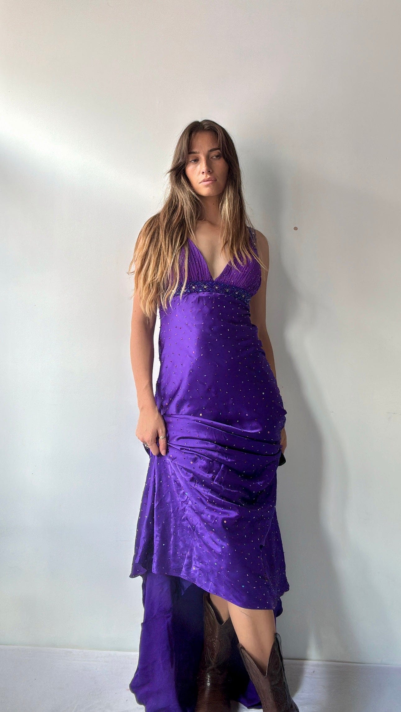 Sistergolden Dress Vintage Violet Y2k Gown