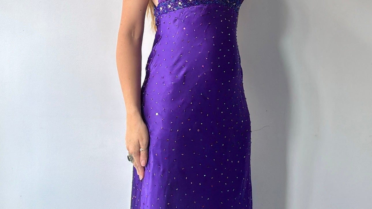 Sistergolden Dress Vintage Violet Y2k Gown